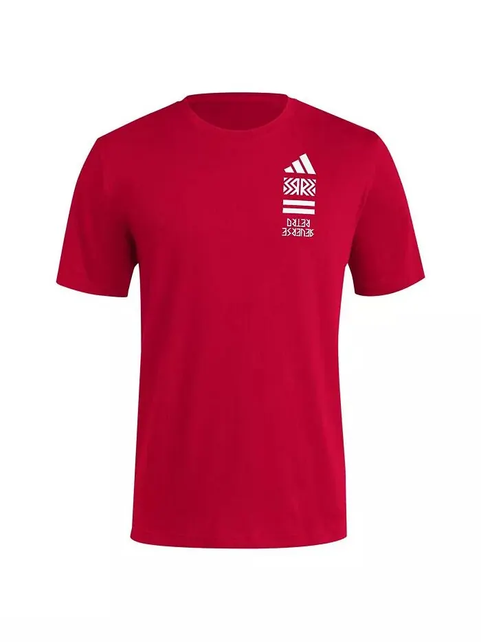 Футболка мужская Scarlet Nebraska Huskers Reverse Retro Baseball 2 Hit adidas — изображение 2 из 3