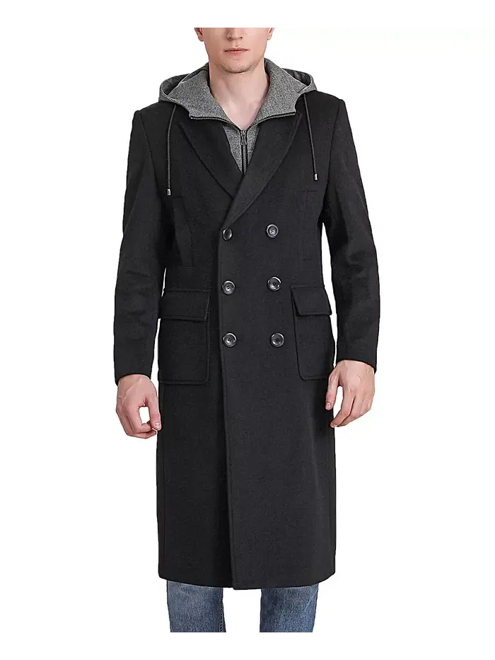 Мужское длинное пальто для прогулок Holmes из шерстяной смеси Landing Leathers