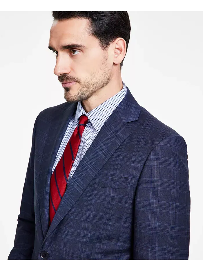 Мужской классический пиджак из стрейчевой шерстяной ткани Brooks Brothers — изображение 3 из 4, темно-синий
