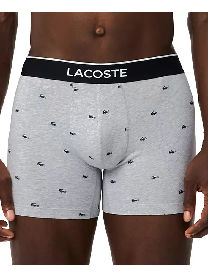 Трусы-боксеры Lacoste, мужские, с принтом крокодилов — изображение 2 из 7, красный