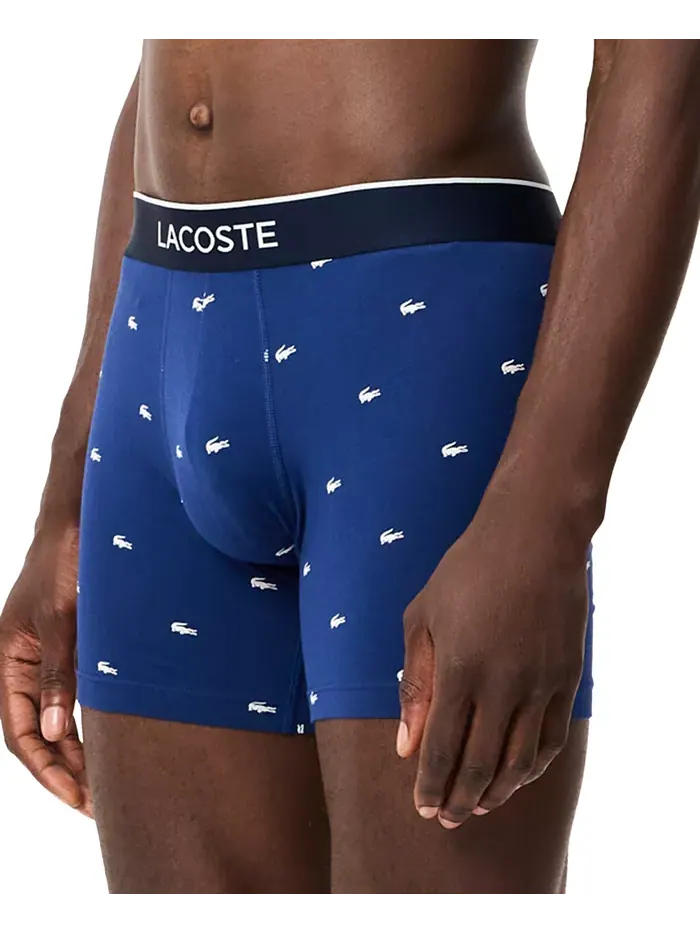 Трусы-боксеры Lacoste, мужские, с принтом крокодилов — изображение 6 из 7, красный