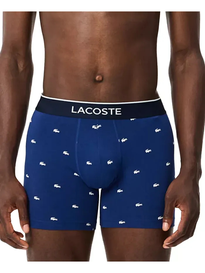 Трусы-боксеры Lacoste, мужские, с принтом крокодилов — изображение 7 из 7, красный