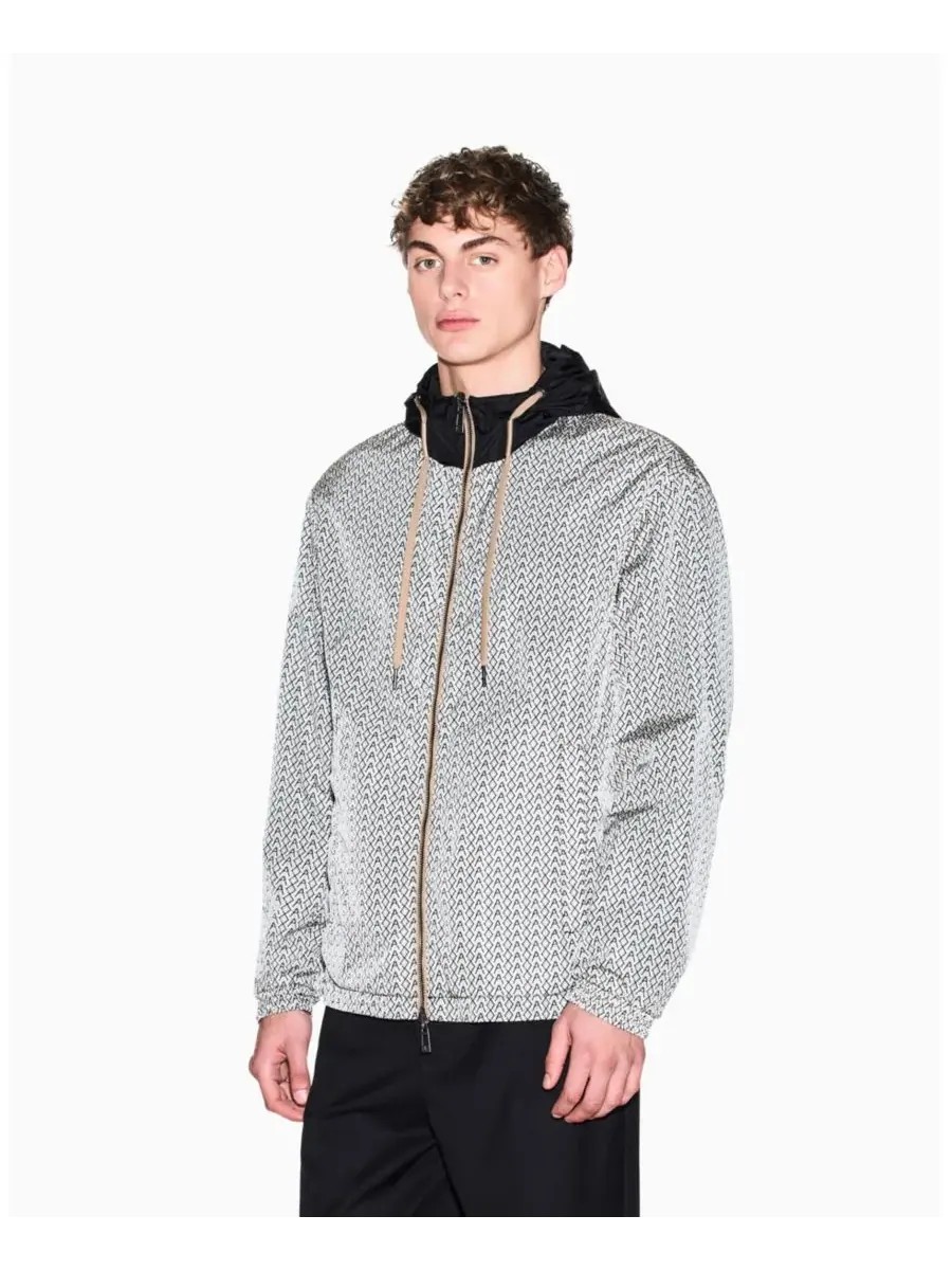Мужская ветровка с принтом в виде логотипа по всей поверхности A|X Armani Exchange