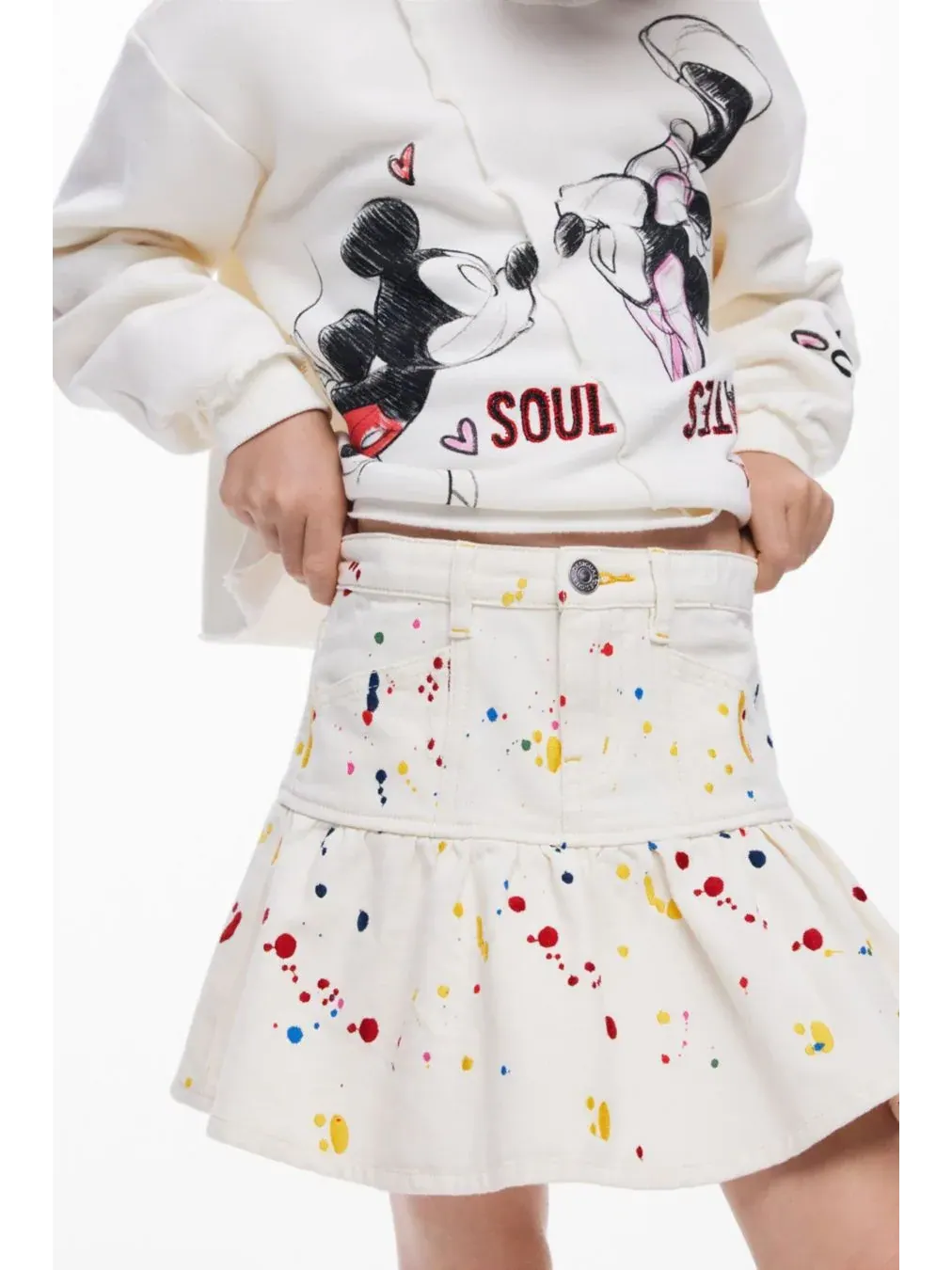 Короткая юбка-плиссе для девочек Desigual — 5