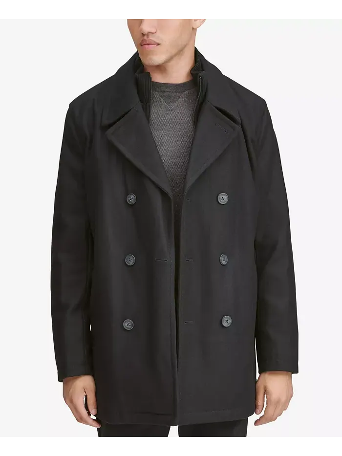 Мужское пальто с нагрудной вставкой Peacoat Marc New York