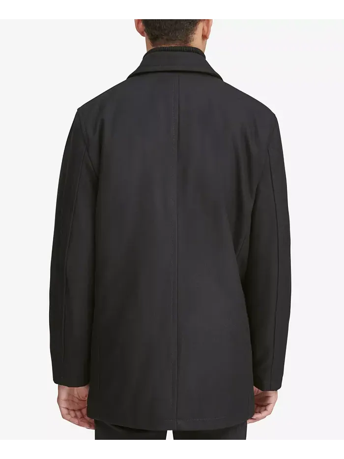 Мужское пальто с нагрудной вставкой Peacoat Marc New York — изображение 4 из 4, черный