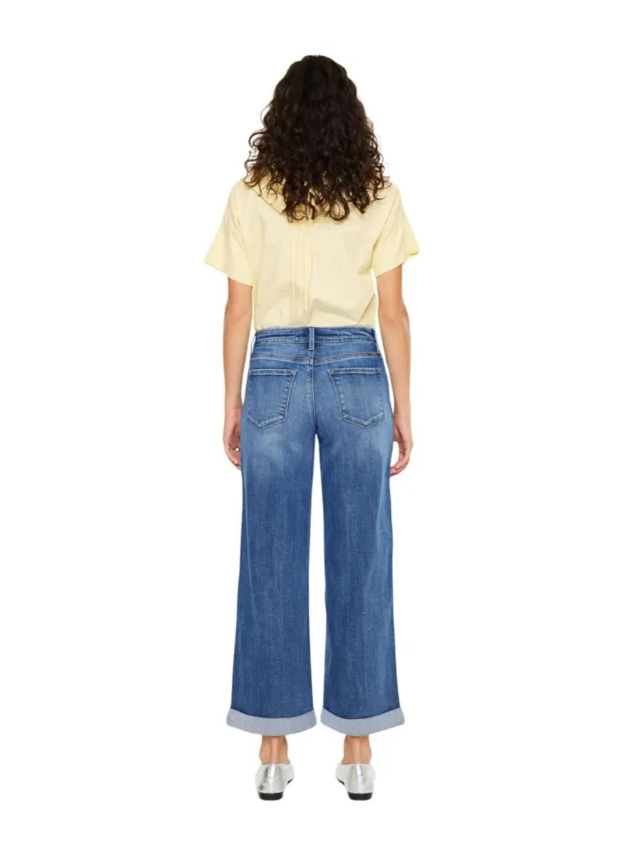 Женские джинсы с высокой посадкой и широкими штанинами Reyna Essentials High Rise Wide Leg KanCan — изображение 2 из 7