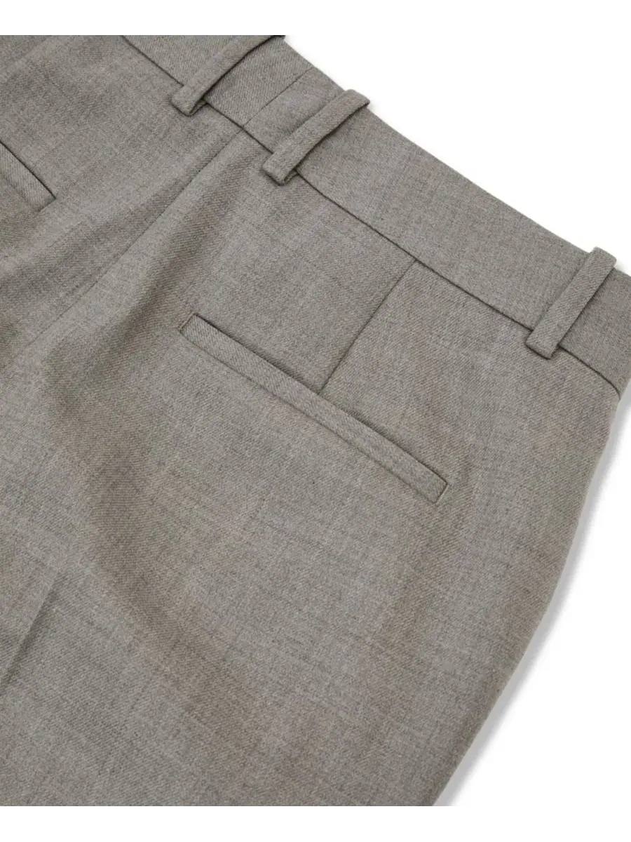 Брюки женские зауженные из шерстяной смеси Darcy Wool-Blend REISS — изображение 4 из 5, светлый серый