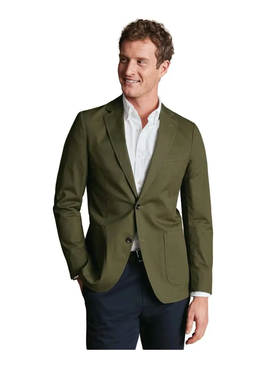 Пиджак с хлопковым стрейчем Slim Fit Charles Tyrwhitt