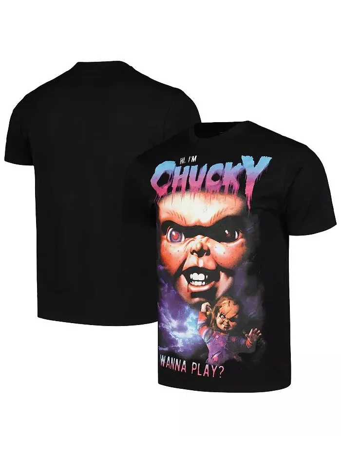 Мужская и женская черная футболка Chucky Hi I'm Chucky Reason — изображение 1 из 3