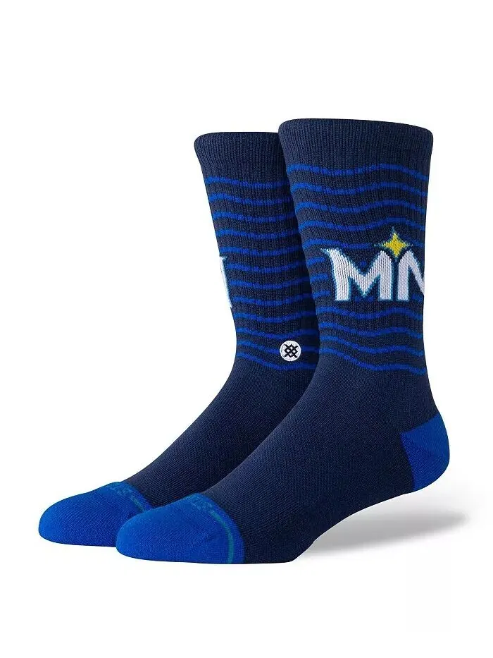 Мужские и женские синие носки Minnesota Twins 2024 City Connect Crew Stance — синий