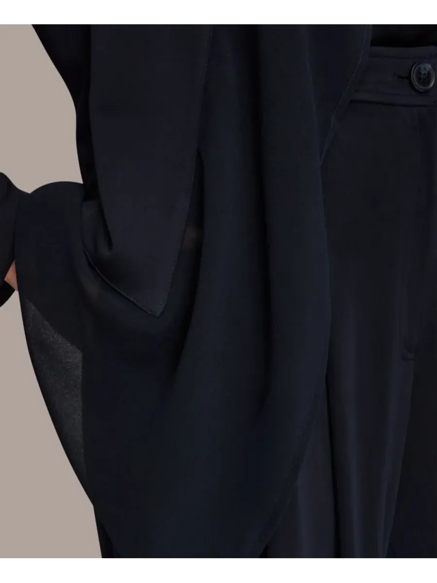 Женская куртка с оборками спереди Donna Karan New York — изображение 4 из 6, черный