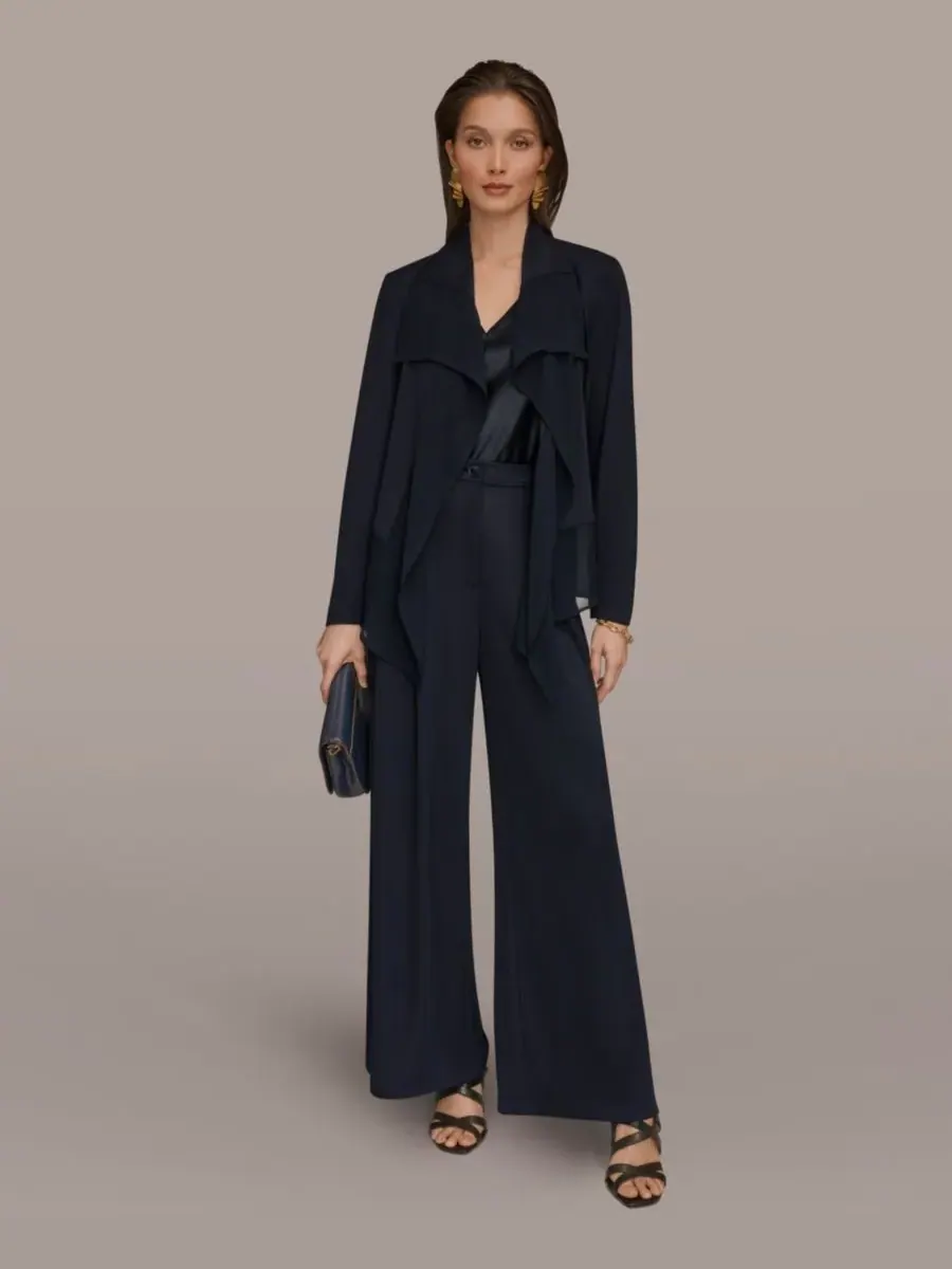 Женская куртка с оборками спереди Donna Karan New York — изображение 5 из 6, черный