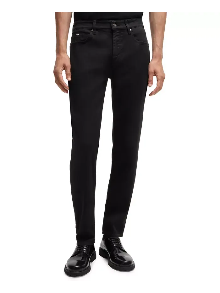 Мужские черные супермягкие джинсы Regular Fit Hugo Boss