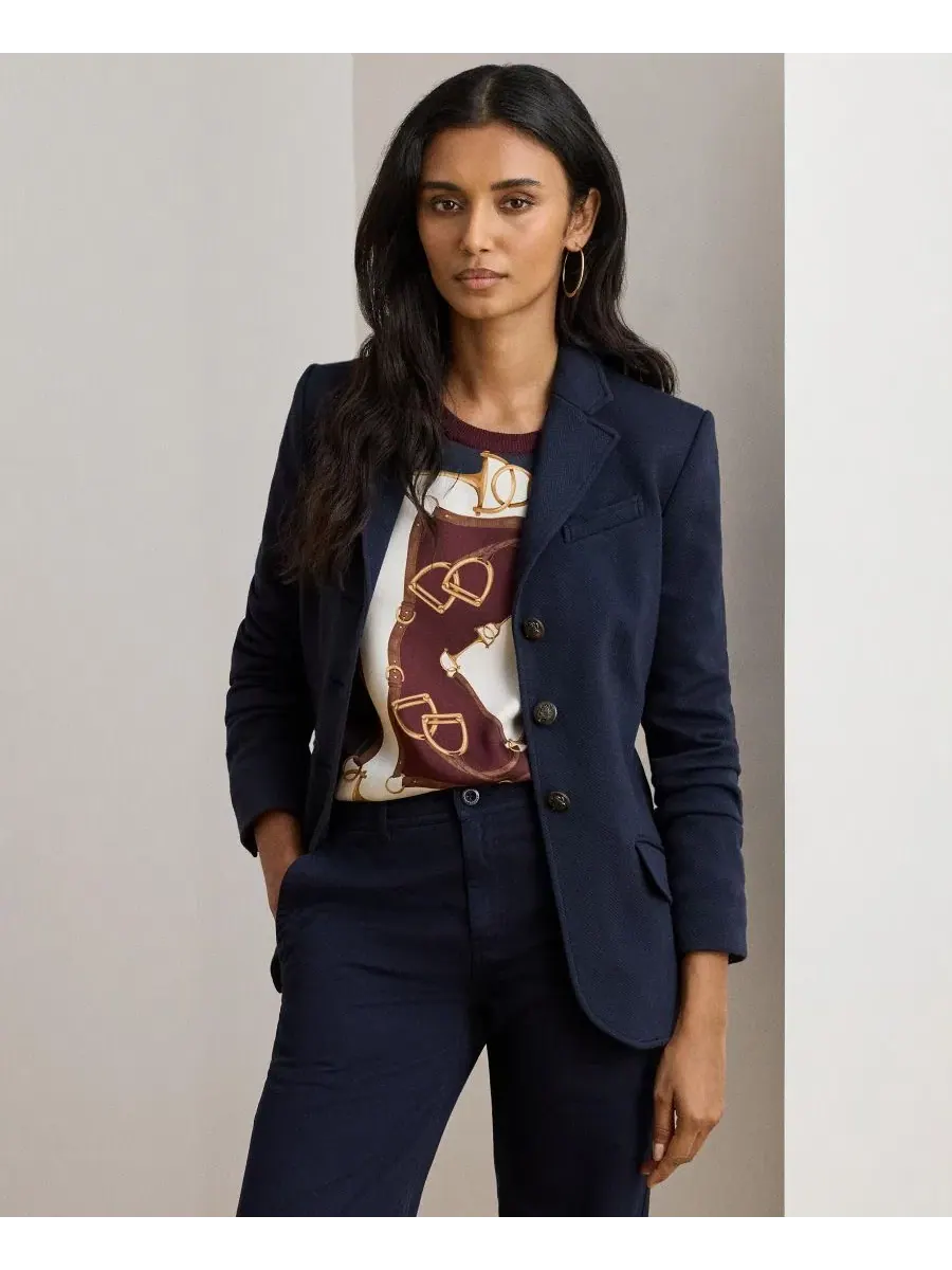 Жакет в елочку с лацканами Lauren Ralph Lauren