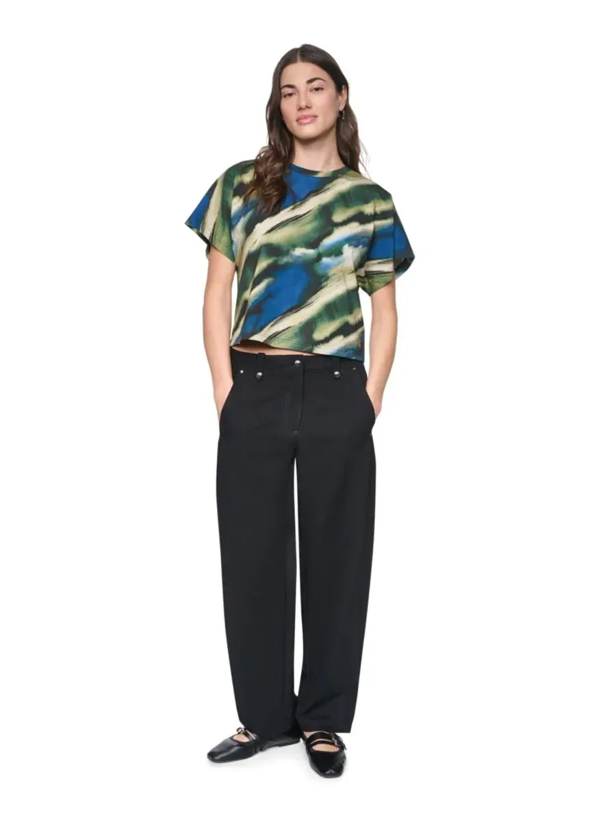 Брюки-бабочка с зауженным низом, средняя посадка DKNY — изображение 2 из 7, черный