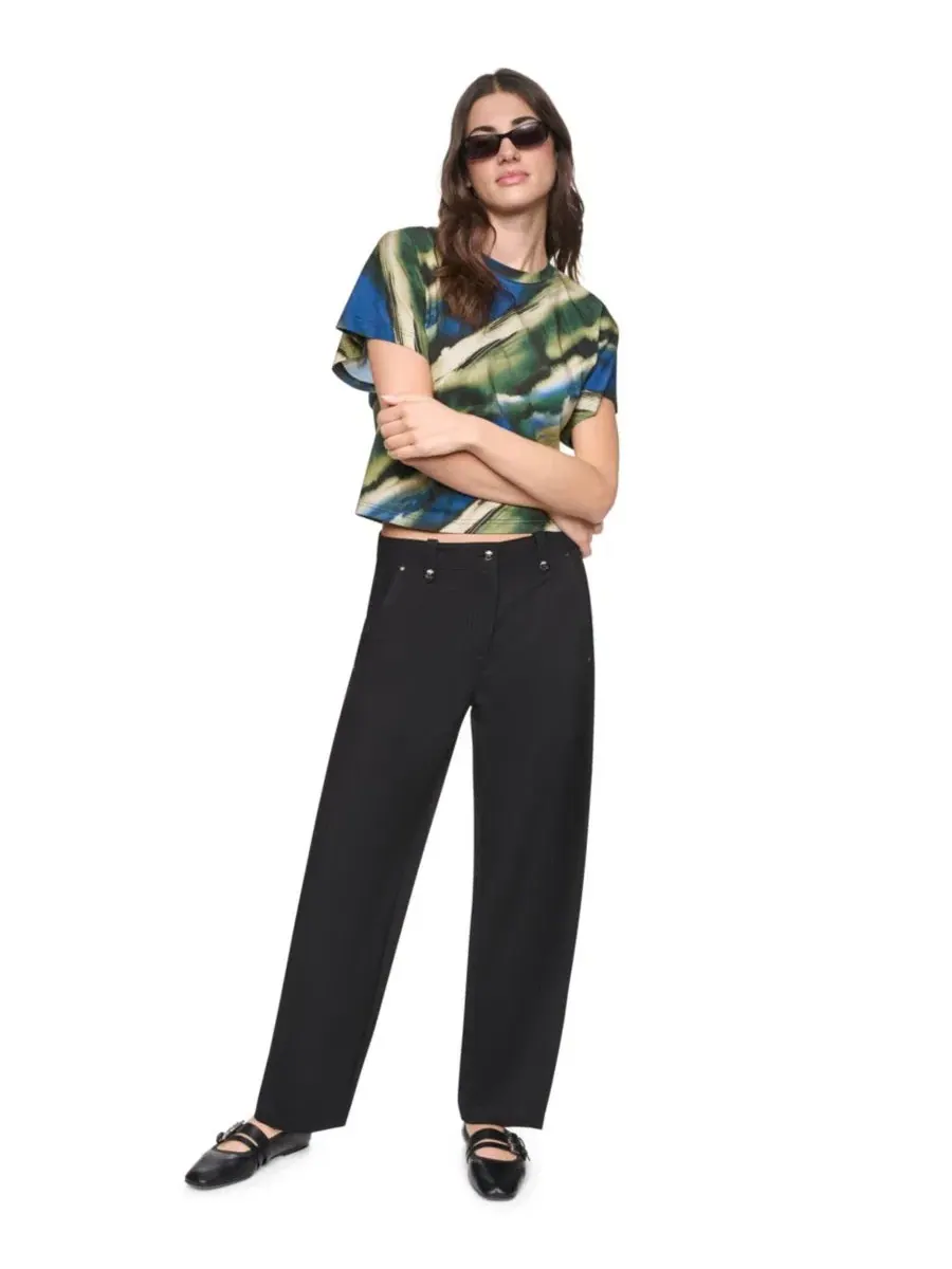 Брюки-бабочка с зауженным низом, средняя посадка DKNY — изображение 7 из 7, черный