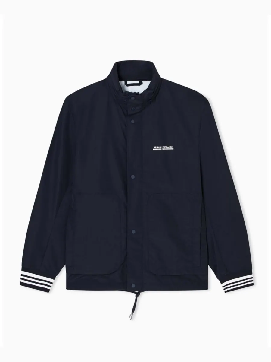 Мужская нейлоновая куртка с капюшоном и манжетами A|X Armani Exchange — изображение 4 из 4, глубокий темно-синий