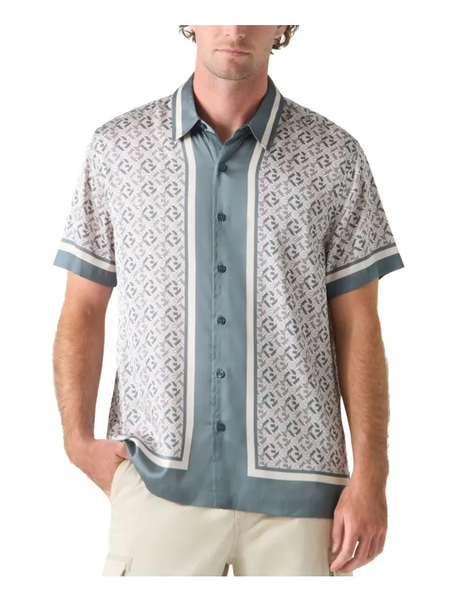 Мужская рубашка с принтом Woven Logo GUESS