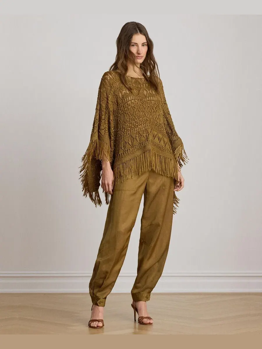 Брюки карго багги с высокой посадкой Lauren Ralph Lauren, Tobacco Bronze — изображение 2 из 5