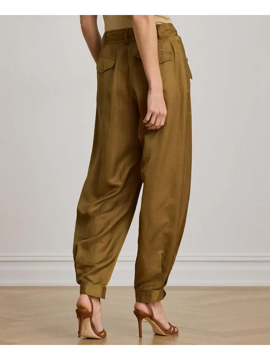 Брюки карго багги с высокой посадкой Lauren Ralph Lauren, Tobacco Bronze — изображение 4 из 5