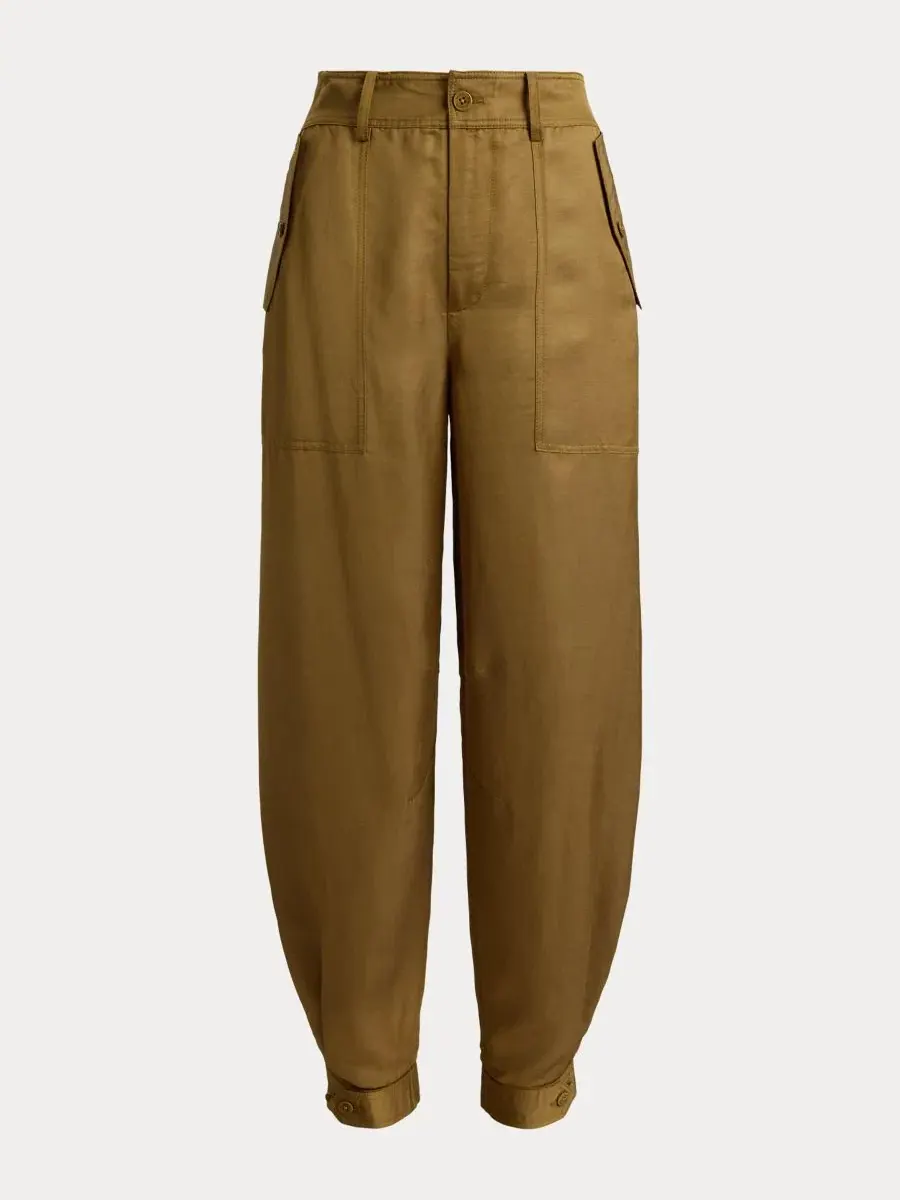 Брюки карго багги с высокой посадкой Lauren Ralph Lauren, Tobacco Bronze — изображение 5 из 5