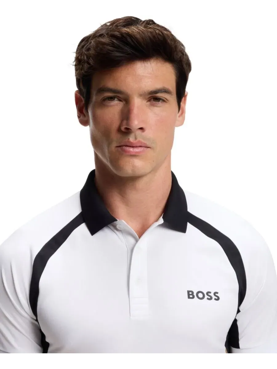 Поло с коротким рукавом, slim fit Hugo Boss — изображение 5 из 5, белый