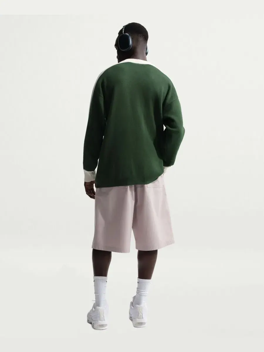 Свитер спортивный Nike Sportswear Club с джаккардовым логотипом Swoosh, Fir/Sail — изображение 5 из 5