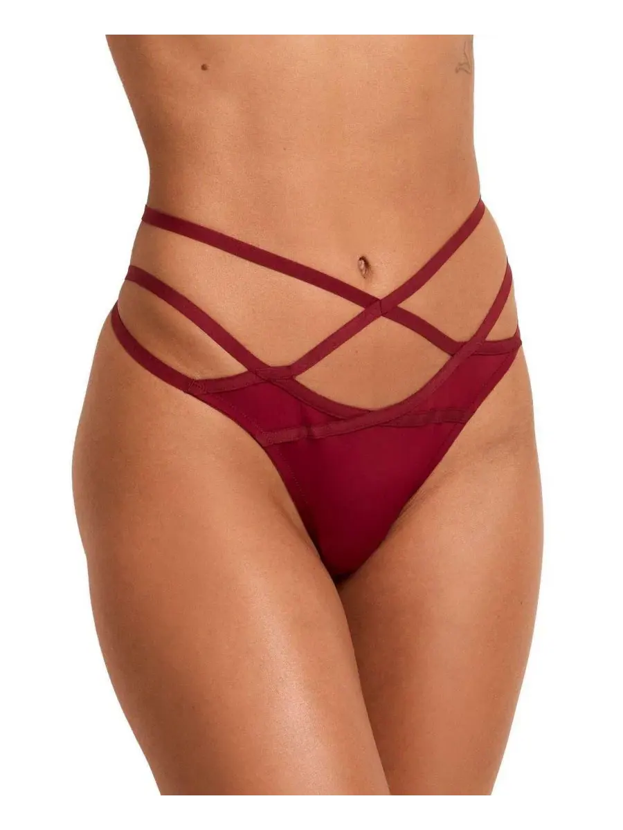 Трусы-слипы с открытой спинкой Dark Red Adore Me