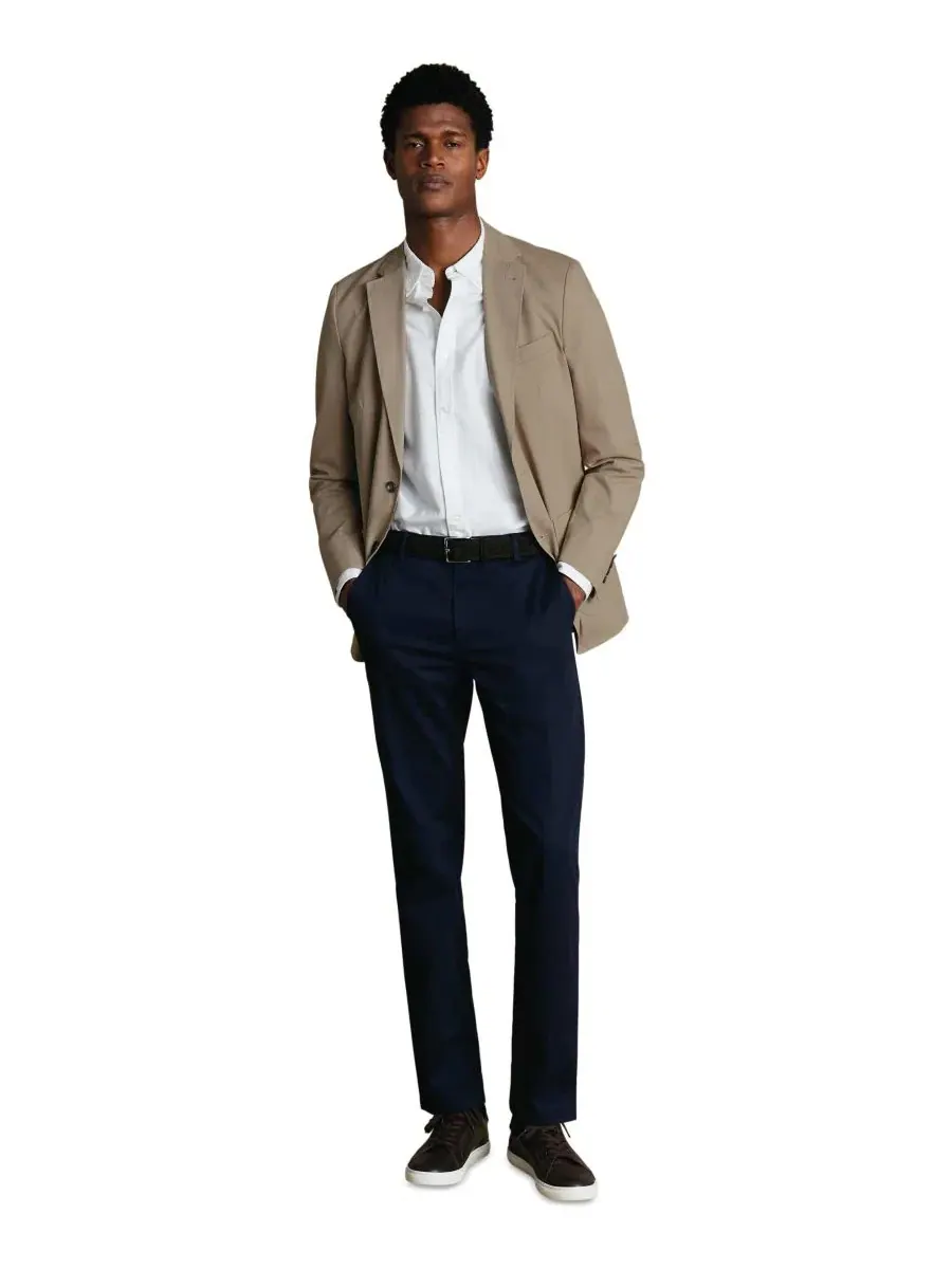 Мужской пиджак с принтом в горошек на подкладке, slim fit Charles Tyrwhitt — изображение 2 из 5, бежевый