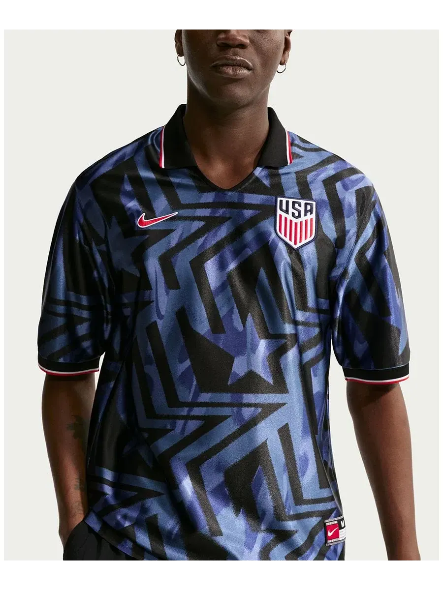 Футболка с воротником и принтом USMNT Nike — изображение 2 из 5, темно-синий/красный