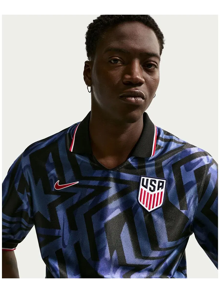 Футболка с воротником и принтом USMNT Nike — изображение 3 из 5, темно-синий/красный