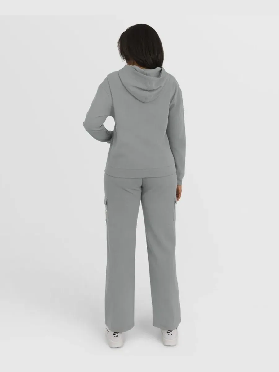 Комплект из лонгслива с капюшоном и брюк Waffle-Knit WEAR by Erin Andrews — изображение 5 из 5, серый