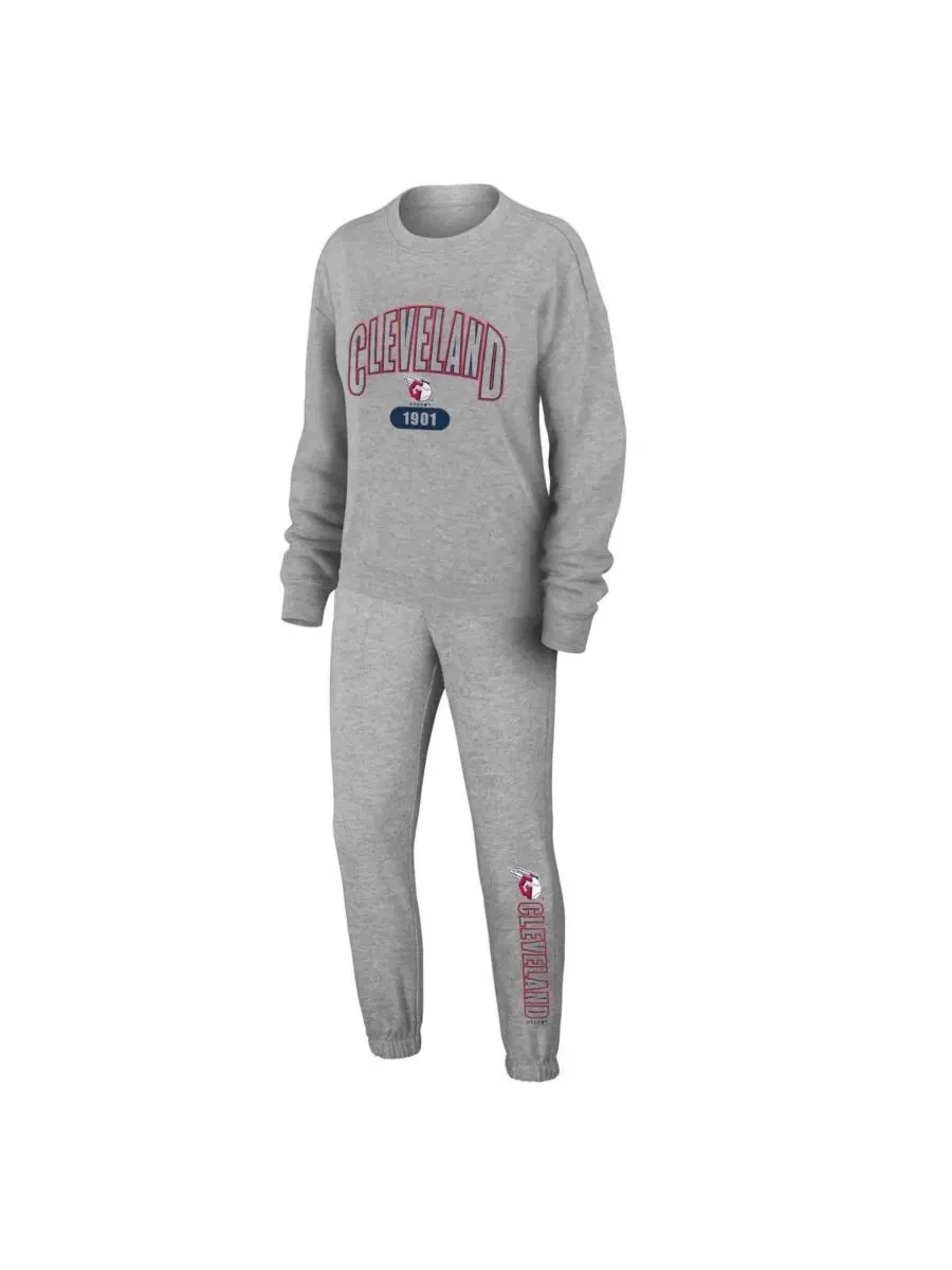 Женский трикотажный комплект для отдыха с графикой Cleveland Guardians WEAR by Erin Andrews