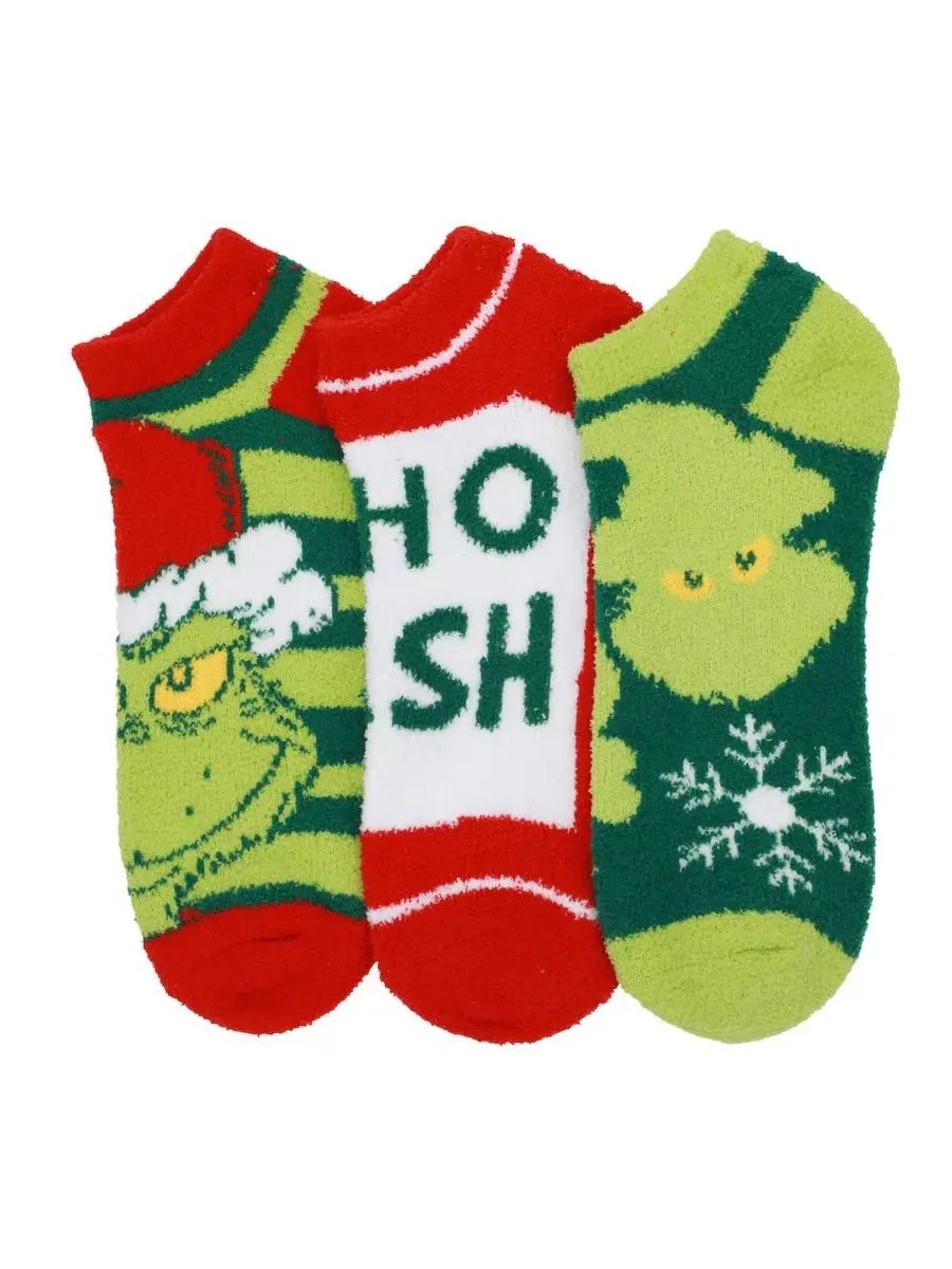 Носки женские с рисунком Гринча, комплект из 3 пар The Grinch