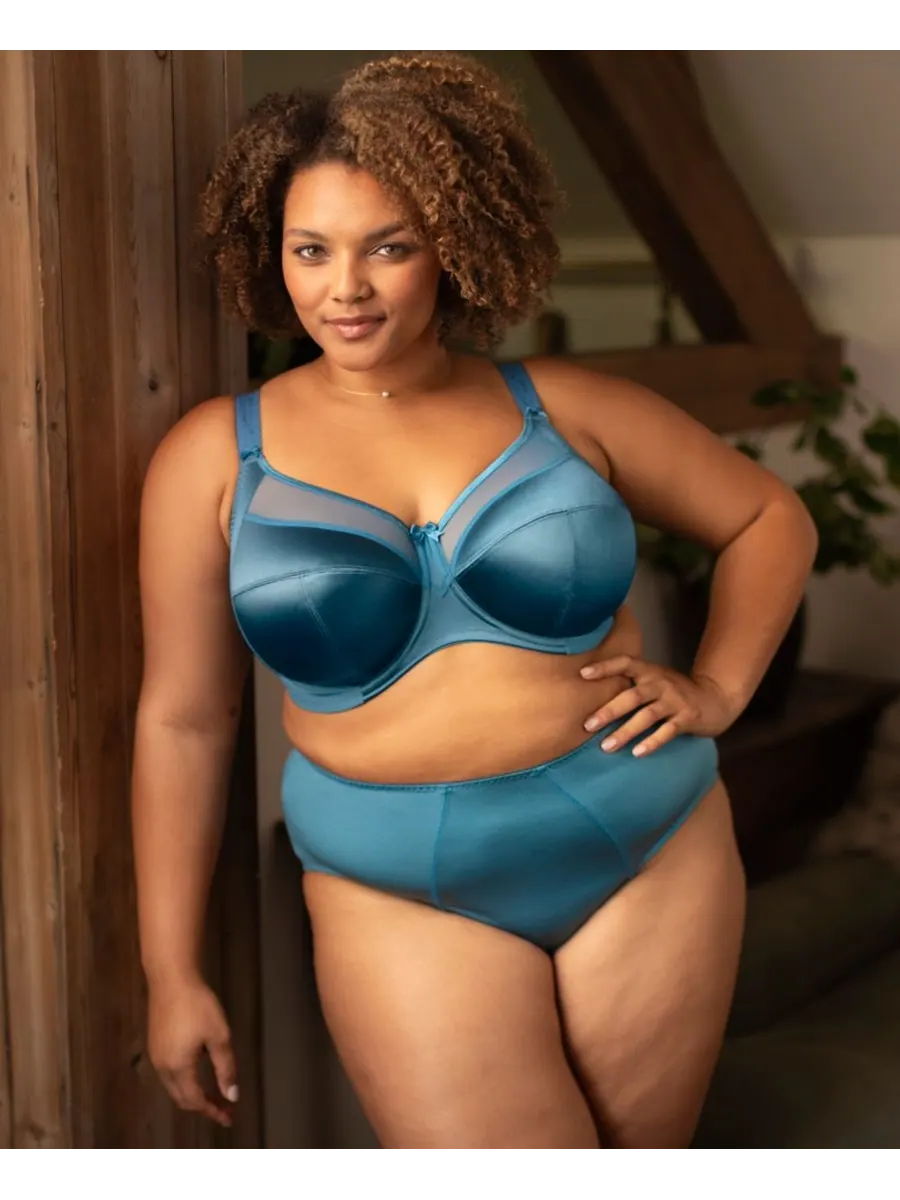 Бюстгальтер Keira Plus Size на косточках с полным покрытием Goddess — изображение 4 из 4, синий