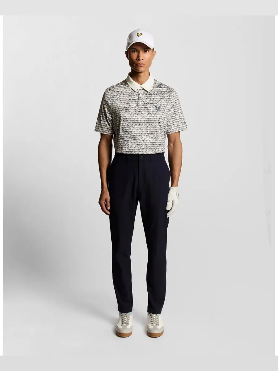 Мужская поло-рубашка для гольфа с рисунком Дивот Lyle & Scott — изображение 3 из 5, белый