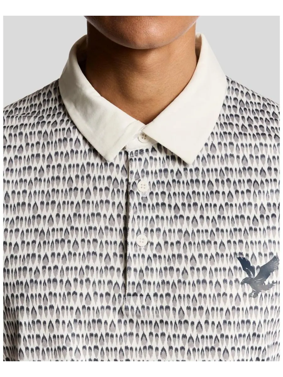 Мужская поло-рубашка для гольфа с рисунком Дивот Lyle & Scott — изображение 5 из 5, белый