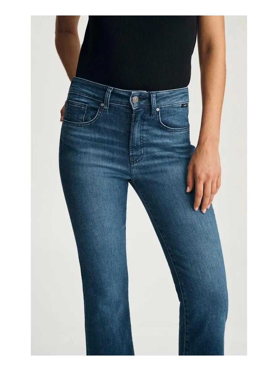 Джинсы-клеш с заниженной талией Anika Mavi Jeans — изображение 4 из 5, темный синий