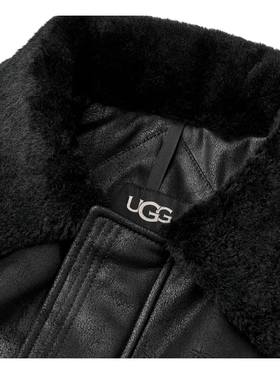 Куртка мужская на флисе с воротником-стойкой Thayden Luxefluff UGG — изображение 6 из 7, черный