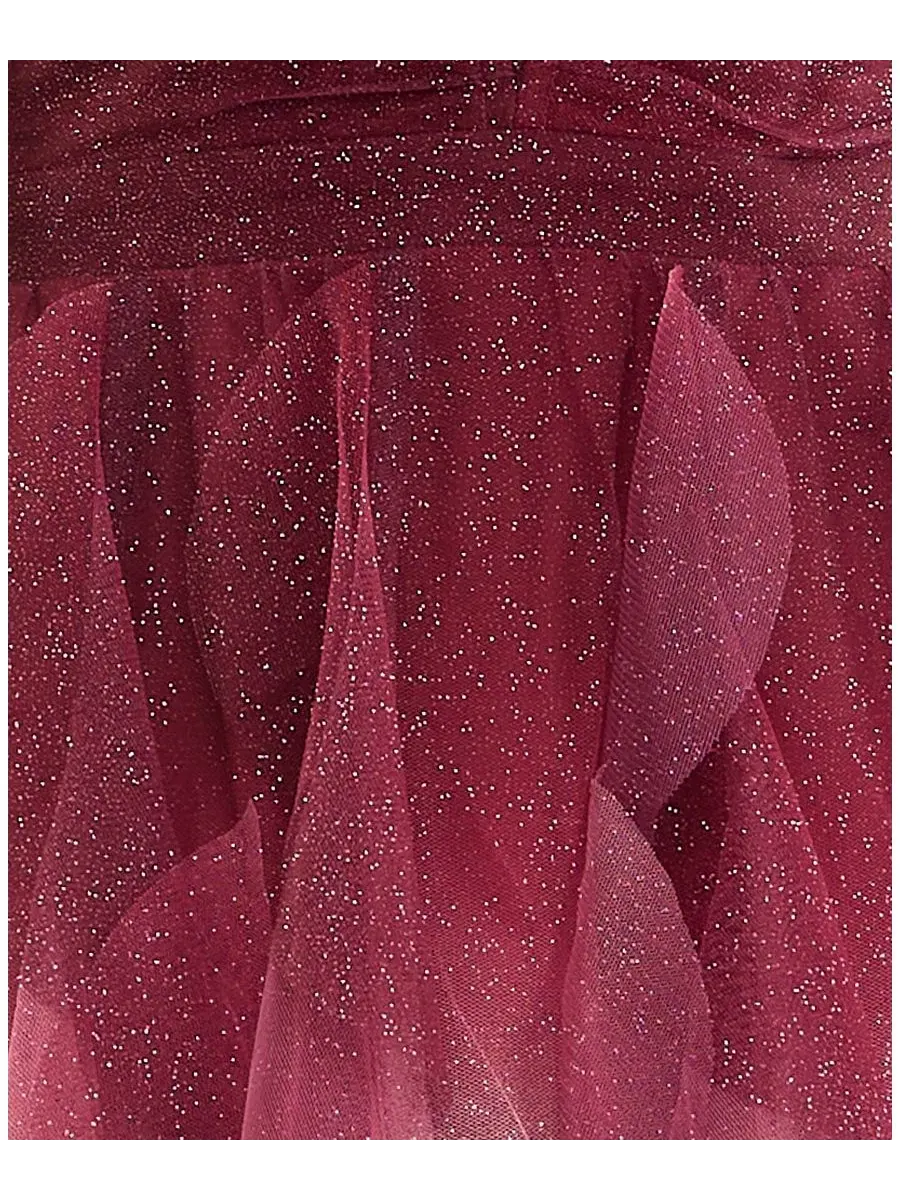 Платье с V-образным вырезом и омбре-рюшами, модель Ombre Petal pear culture — изображение 6 из 6, розовый