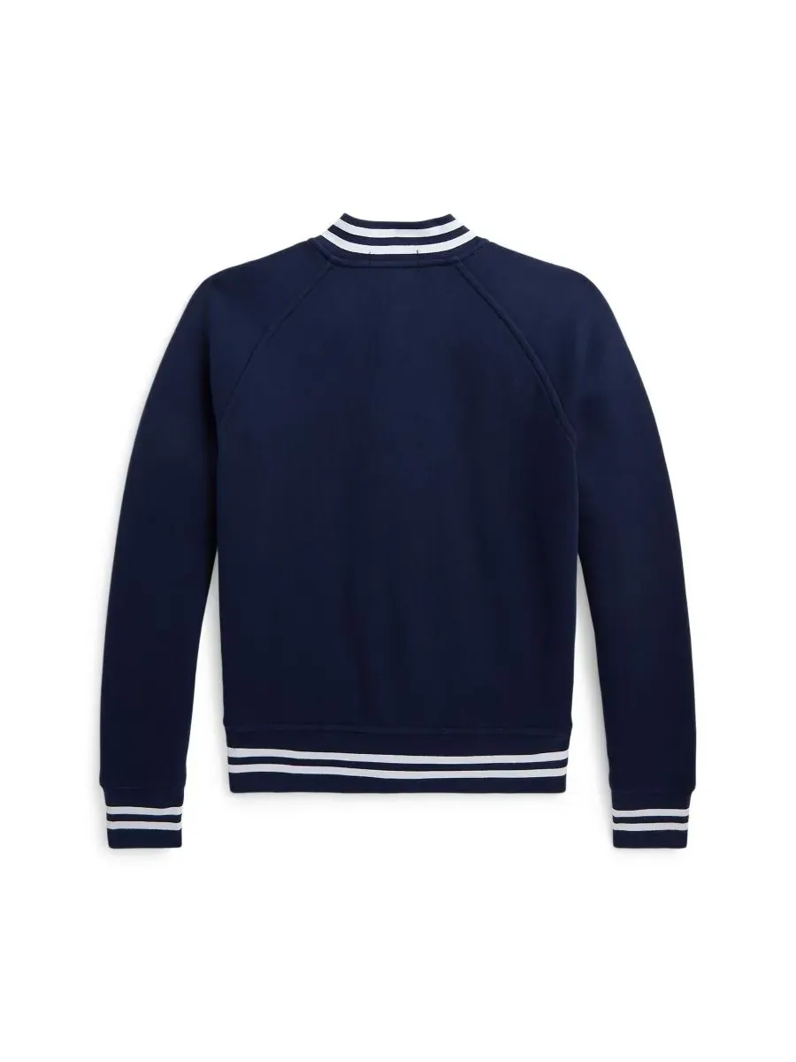 Бейсбольная куртка из флиса для мальчиков 8-20 лет Polo Ralph Lauren — изображение 2 из 2, темно-синий