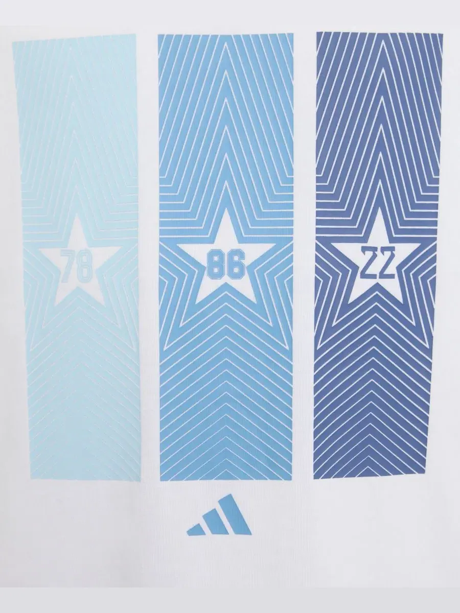 Футболка с принтом Argentina Home, короткий рукав adidas — изображение 3 из 3, белый
