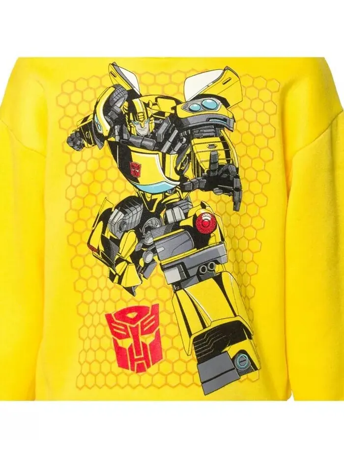 Пуловер Optimus Prime Bumblebee для мальчиков, брюки для бега с капюшоном и принтом Transformers — изображение 4 из 7