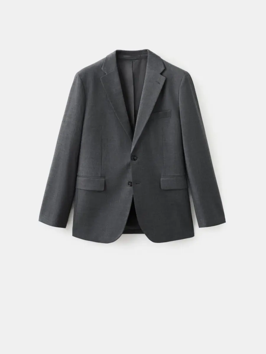 Пиджак мужской slim fit Milan MANGO — изображение 2 из 7, серый