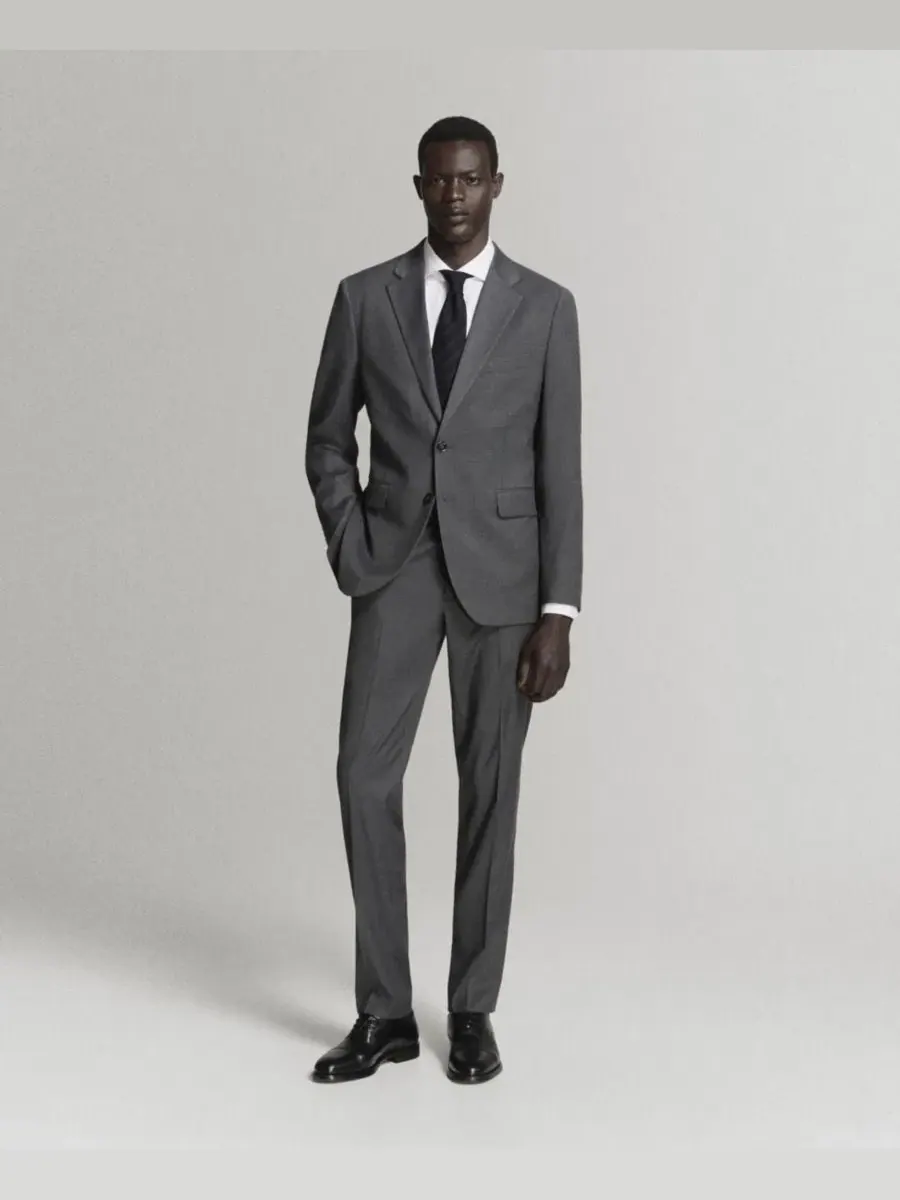 Пиджак мужской slim fit Milan MANGO — изображение 7 из 7, серый