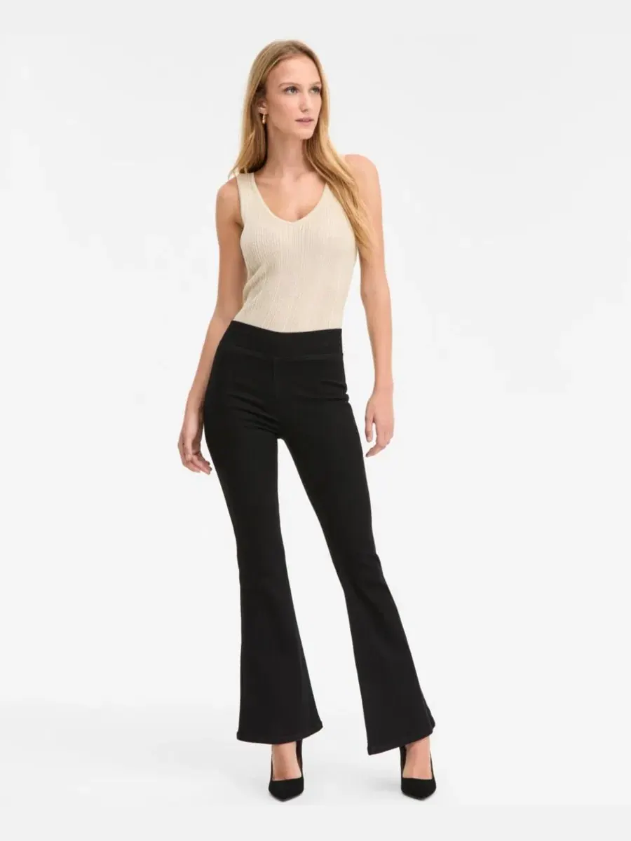 Джинсы клеш с высокой посадкой, без застежки, модель Women's High-Rise Pull-On Flare-Leg Jeans