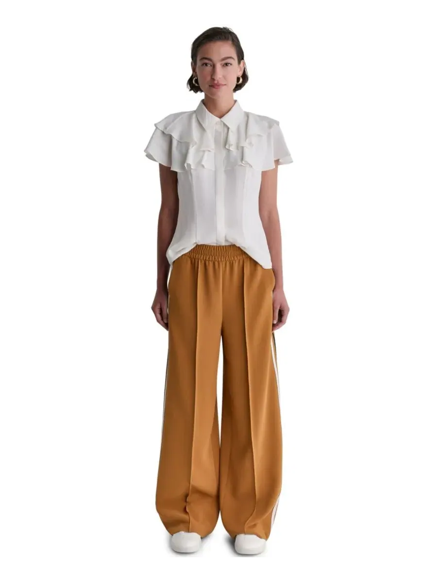 Блуза с воланами и коротким рукавом Point Collar BCBG — изображение 2 из 7, белый