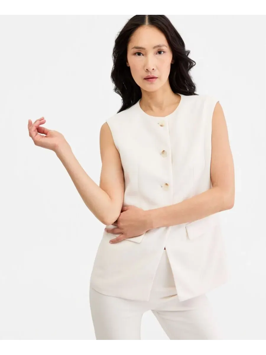 Женский жилет с четырьмя пуговицами Anne Klein — изображение 2 из 5, белый