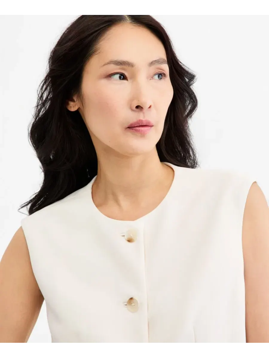 Женский жилет с четырьмя пуговицами Anne Klein — изображение 3 из 5, белый